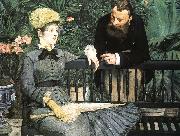 In the Conservatory, Edouard Manet
